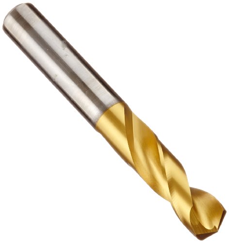 YG-1 D4107 High Speed Steel Stub Screw Machine Drill Bit, TiN Finish, Straight Shank, Slow Spiral, 135 Degree, 13mm Diameter x 102mm Length (Pack of 1)