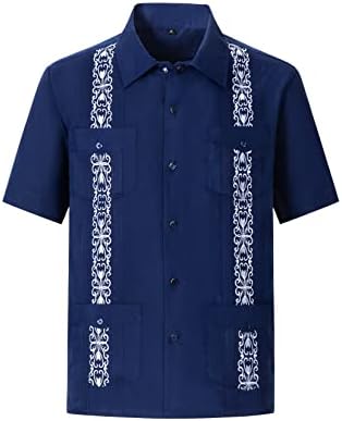 Amazon.com: MAXJON Men's Short Sleeve Cuban Guayabera Shirts Full