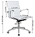 Classic Replica mid back office chair white Pleather - stabilizing swivel bar and knee tilt with tensioner knob. Sold in a (PACK of 2) chairs with FREE shipping. SAVE 18% buying 2!!!