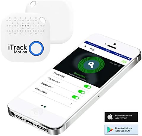 iTrack Motion Key Finder, Bluetooth Wireless Keys Phone Tracker Locator Smart Two Way Anti-Lost Device for USB Drive, pad, Keychain, Wallet, Bags, Purse, Luggage and Hotel Door.