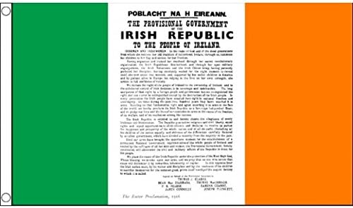 AZ FLAG, Easter Proclamation In Ireland Flag, 2x3 Ft, 100D Polyester Easter Rebellion Banner with Two Metal Grommets