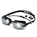 mieres MIERES011 Swimming Goggles Silicone Waterproof Mirror Gasket, Black