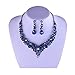 Youfir Bridal Austrian Crystal Necklace and Earrings Jewelry Set Gifts fit with Wedding Dress