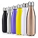 Insulated Water Bottle, 17oz(500ml) DoerDo Double Wall Vacuum Stainless Steel Bottle With A FREE Gift of Cleaning Brush For Outdoor Sports, Cola Shape Keep Cold Or Hot, Multi Color