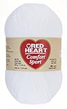 RED HEART  Comfort Sport Yarn, White