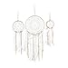 SHZONS Dream Catchers, 3 PCS Boho Wedding Party Favor,Fall Decor New Year Gift Baby Shower,Birthday Gift,Bedroom Wall Ornaments,Car Hanging Decoration,White Feather