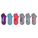 adidas Youth Kids-Girl's Cushioned No Show Socks (6-Pair), Shock Purple/Bright Cyan/Flash Red/Clear Grey - Ch S, Large, (Shoe Size 3Y-9)