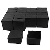 uxcell Square Furniture Table Chair Foot Cap Cover 40mm x 40mm 20pcs Black