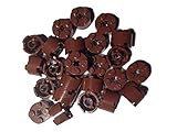 Lego Bricks, 2x2 Round, Reddish Brown, Set of 25