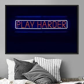 signwin Framed Canvas Wall Art Illuminated Words 3D...