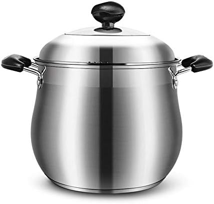 ポット ステンレススープポットヌードルポットシチューポットミルクポットノンスティックパンリッド付きダブルハンドル家庭の厚いボトム サイズ さいず 24x21 5cm