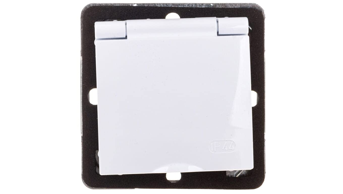 Ospel GPH-1YZ/m/00/w Socket White IP44 16 A 71 mm 44 mm 71 mm