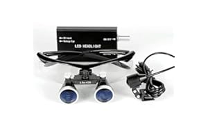 HAMATLEAVE Glasses Magnifier with Illumination Led Head Light Lamp Lab Equipment 3.5X Aluminum Box Loupe