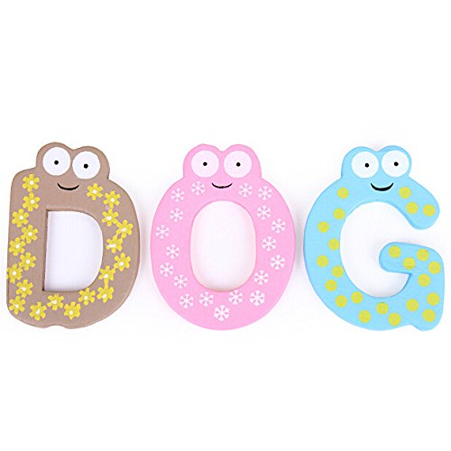 Pannow Fridge Wooden Magnet Baby /Child Toy A-Z Educational English Letters Alphabet 26 Pcs - Thumbnail 4