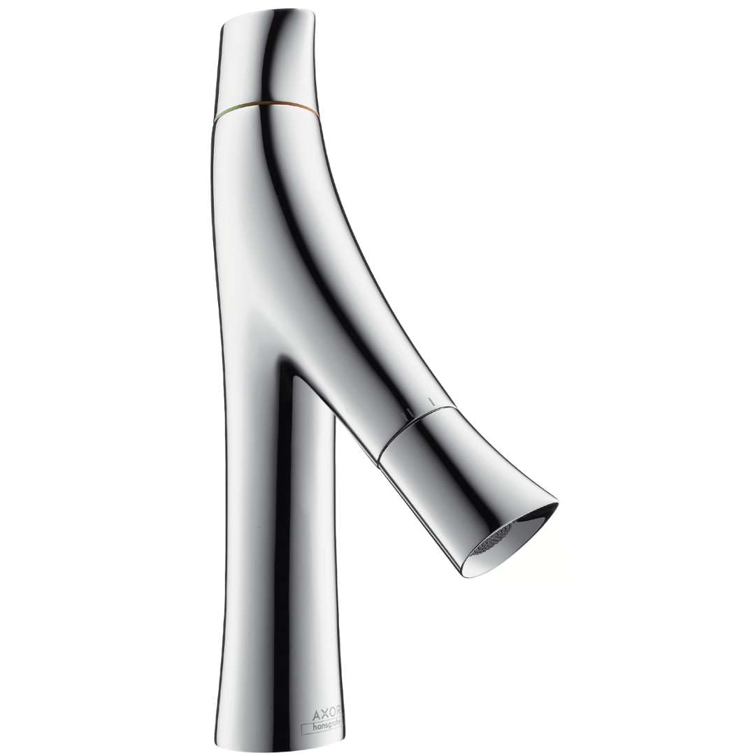 AXOR 12011000 Starck Organic 2-Handle Basin Tap 80 with Waste Mixer, Chrome