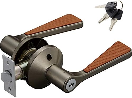 マツ六 レバー錠 エクレ 兼用取替バリアフリーレバー錠 鍵付間仕切錠 アンバー Mブラウン ハイブリッドレバー プレゼント El5060 35mh Umb