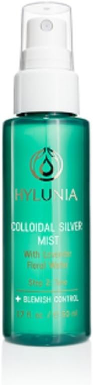 Hylunia Colloidal Silver Mist - Acne Prevention - Lavender Essential Oil - Natural Vegan Skin Repair - 1.7 fl oz