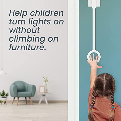 [3 Pack] Light Switch Extender for Kids with Easy Grab Loop Toddler