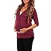 Mother Bee Maternity Criss Cross Maternity and Nursing Wrap Tunic Burgundy