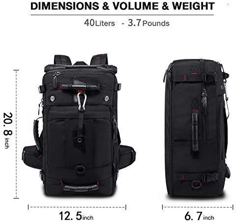 KAKA Travel Backpack, Carry On Backpack Durable Convertible Duffle Bag Fit for 15.6 Inch Laptop for Men and Women(Medium 35L) 2 KAKA Travel Backpack, Carry On Backpack Durable Convertible Duffle Bag Fit for 15.6 Inch Laptop for Men and Women(Medium 35L)