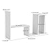 Desktop Storage Rack, DIY Particle Board Table Desktop Storage Rack Display Shelf Organizer Counter Top Bookcase Office Supply Holder,Grey White