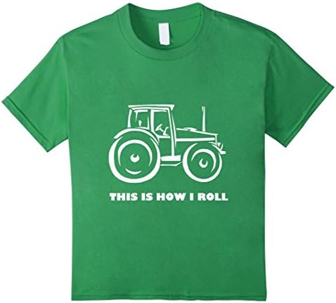 Kids "This is How I Roll" Farming / Farmer Tractor T-shirt 12 Grass