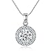 Nurbo New Hot Fashion Women's Shiny Rhinestone Pendent 925 Silver Plated Crystal Wedding Necklace Earrings Jewelry Set