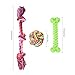 Dog Rope Toys for Large and Medium Dogs Cotton Rope Knot, Rope Ball and Rope Bone Dog Toy Set Best Dog Dental Chews 3-Pack - Colors Vary