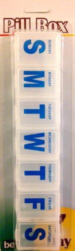 7 Day Pill Box with Large and Deep Compartments