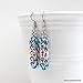 Transgender pride earrings, handmade chainmail LGBTQIA jewelry; pink, white, blue