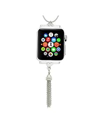divoti Apple Watch iWatch cambiador de collar de collar   collar de cadena de serpiente de 30" iWatch W Borla   para Apple Watch Series 3 2 1   38 mm.   acero inoxidable quirúrgico