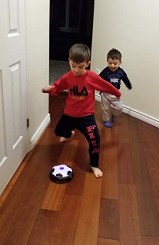 Hover Soccer Ball Set Smart Indoor Toy for Boys Kids.2 Goals,Foam Bumper,LED,Bonus Ball and pump - //coolthings.us