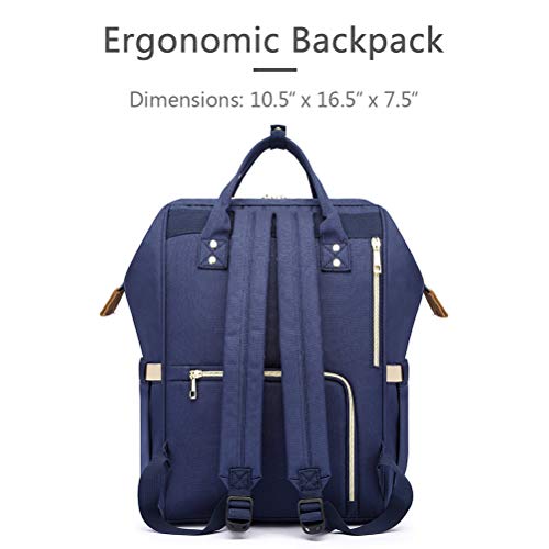 HaloVa Diaper Bag, Baby Nappy Bag, Large Capacity Mommy Daddy Travel Backpack, Blue