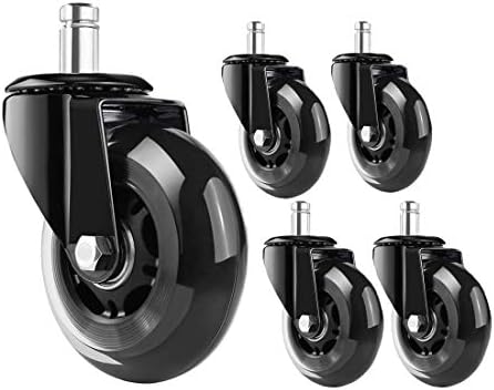 Office Caster Wheels Mksutary Office Chair Wheels Universal Office Chair Caster Wheels Desk Chairs Wheels Desk Chair Casters Set Of 5 Casters Heavy Duty Safe For All Floors Including Hardwood Amazon Ae