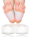 Gel Arch Support- Soft Gel Plantar Fasciitis Sleeves for Flat Foot Pain Relief for Men and Women by ToeGlow (Small (M 5-8.5/W 6-9.5))