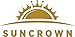 SUNCROWN Outdoor 5-Piece Half-Moon Sectional Sofa Furniture Sets - Brown Wicker Patio Curved Conversation Set with Round Coffee Table and Cushions - Brown