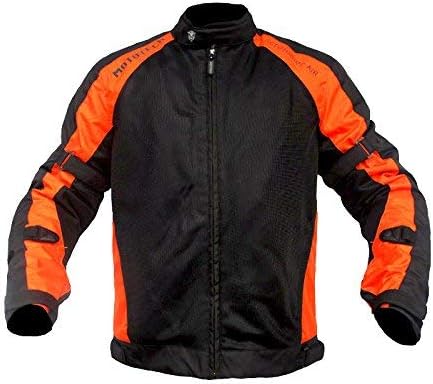 MOTOTECH Scrambler Air Motorcycle Riding Jacket - Combo Colors (Orange, 3XL)