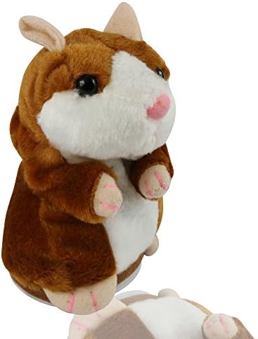 KIDDANS Talking Shaking Hamster Mouse Plush Stuffed Animal Toy Repeats What You Say Electronic Pet Funny For Boys Girls Toddlers Adults Kids Children Birthday Gift Soft
