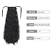 Vigorous Ponytail Extension Kinky Straight Long Tie Up Clip in Ponytail Synthetic Curly Ponytail Extension Women Girl Lady(1B#)