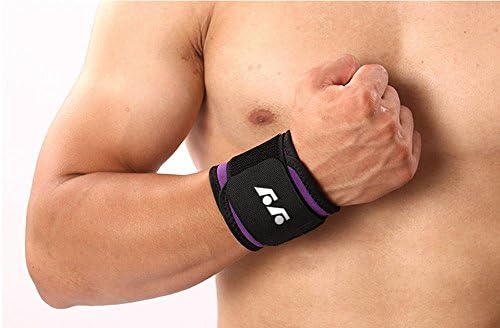 CHTH Wrist Brace Wrist Compression Strap and Support, One Size Adjustable (Purple)