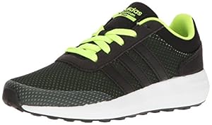 Image of adidas Cloudfoam Race (Little Big Kid) Sneaker, Black/Solar Yellow, 6.5 M