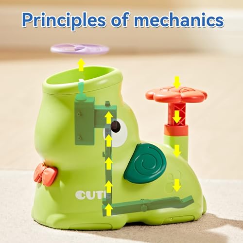 LBOYLOVE® Flying Disc Launcher, Outdoor Flying Disc Launcher Game with 8 Dics for Kids 3-12, Outdoor Garden Game for 3-12 Years Old Boys and Girls