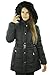 Sportoli Women's Longer Length Belted Winter Puffer Coat with Plush Lined Hood