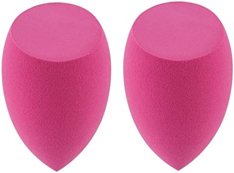 FunkAsou 2 Pieces Makeup Blender Beauty Sponge set Foundation Blending Sponge, Flawless for Liquid, Creams and Powders, 2 Color Makeup Sponges, Rose