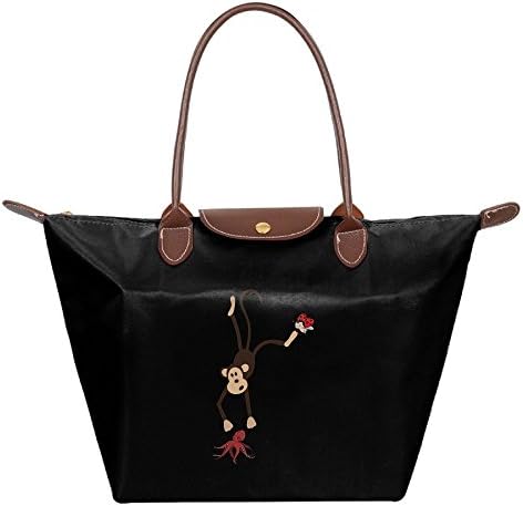 The Monkey Bee Octopus Women's Folding Dumpling Bag Folding Dumpling Handbag Nylon WaterProof Gripesack School Backpack Dumplings Type Shoulder Tote Bag Shoulder Bag
