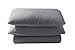 Brielle Home Stream Textured Decorative Pillow Sham Set, Standard, Grey