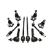 PartsW - 10 Pc Steering Kit for Dodge Dakota 2000-2004 RWD Models/Dodge Durango 2000-2003 RWD Models Inner & Outer Tie Rod Ends Sway Bar End Links Upper & Lower Ball Joints