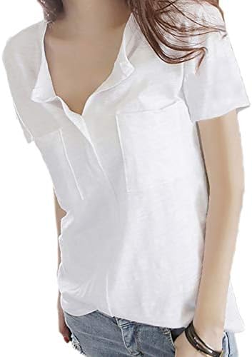 ジェームズ スクエア ヘンリーネック Tシャツ レディース Vネック カットソー 返品交換不可