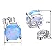 Bamos Jewelry Girls Blue Opal 925 Silver Stud Earring Engagement Wedding Gift Stud Earrings for Girls