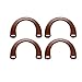 Model Worker 4PCS MDF U-Shaped Handles Replacement for Handmade Bag Handbags Purse Handles (Brown)